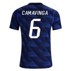(S-4XL) 26-27 France Home Blue CAMAVINGA #6 Thailand Soccer Jersey AAA