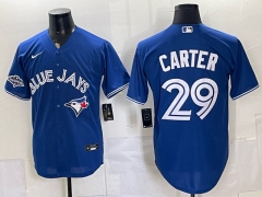(Logo2) Toronto Blue Jays #29 Blue MLB Jersey-0840