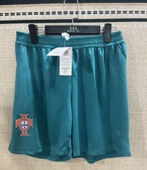 26-27 Portugal Away Green Thailand Soccer Shorts-5929