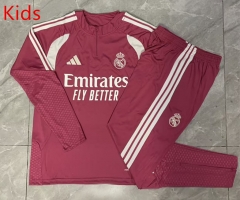 26-27 Real Madrid Pink Kids/Youth Soccer Tracksuit-815