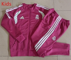 26-27 Real Madrid Pink Kids/Youth Soccer Jacket Uniform-815