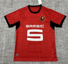(S-4XL) 26-27 Stade Rennais Home Red Thailand Soccer Jersey AAA-4506
