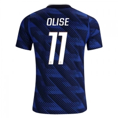 (S-4XL) 26-27 France Home Blue OLISE #11 Thailand Soccer Jersey AAA