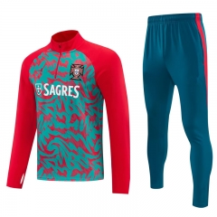 26-27 Portugal Red&Green Thailand Soccer Tracksuit-4627