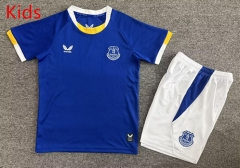 26-27 Everton Home Blue Kids/Youth Soccer Uniform-7809