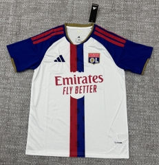 (S-4XL) 26-27 Olympique Lyonnais Home White Thailand Soccer Jersey AAA-4506