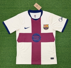 (S-4XL) 26-27 Barcelona 3rd Away Beige Thailand Soccer Jersey AAA-403