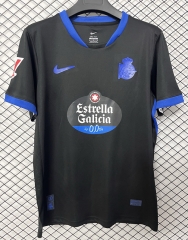 (S-4XL) 26-27 Deportivo La Coruña Away Black Thailand Soccer Jersey AAA-2044