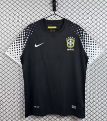 Retro Version 2010 Brazil Goalkeeper Black Thailand Soccer Jersey AAA-3257