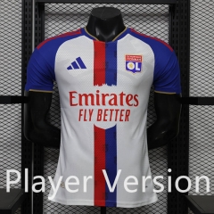 Player Version 26-27 Olympique Lyonnais Home White Thailand Soccer Jersey AAA-888