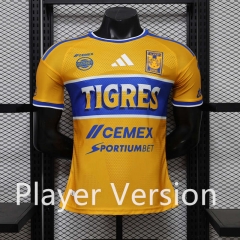 (S-3XL) Player Version 26-27 Tigres UANL Home Yellow Thailand Soccer Jersey AAA-888