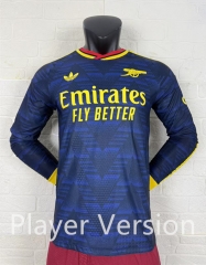Player Version 26-27 Arsenal Away Royal Blue Thailand Soccer LS Jersey AAA-2016