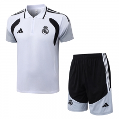 26-27 Real Madrid White Thailand Polo Uniform-815