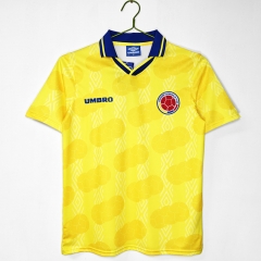 Retro Version 1995 Colombia Home Yellow Thailand Soccer Jersey AAA-C1046