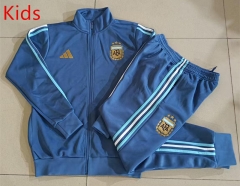 26-27 Argentina Navy Blue Kids/Youth Soccer Jacket Uniform-815