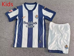 26-27 Real Sociedad Home Blue&White Kids/Youth Soccer Uniform-7809