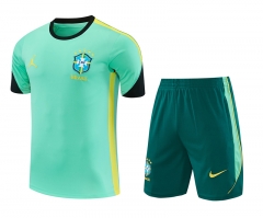 26-27 Brazil Green Thailand Training Soccer Uniform-418