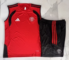 26-27 Manchester United Red Thailand Soccer Vest Tracksuit-815
