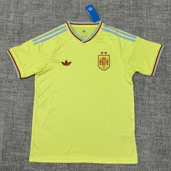 (S-4XL) 2026 2 Stars Spain 2nd Away Yellow Thailand Soccer Jersey AAA-4506