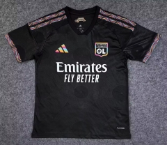 (S-4XL) 26-27 Olympique Lyonnais 2nd Away Black Thailand Soccer Jersey AAA-9070