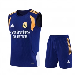26-27 Real Madrid Royal Blue Thailand Training Soccer Vest Uniform-418