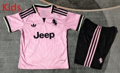 26-27 Juventus Away Pink Soccer Kids/Youth Soccer Uniform-9484