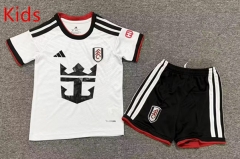 26-27 Fulham Home White Kids/Youth Soccer Uniform-7809