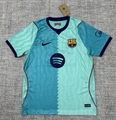 (S-4XL) 26-27 Barcelona 2nd Away Blue&Green Thailand Soccer Jersey AAA-4506