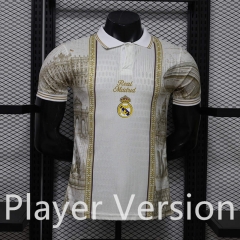 (S-3XL) Player Version 26-27 Special Version Real Madrid White&Gold Thailand Soccer Jersey AAA-888
