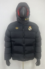 26-27 Real Madrid Black Cotton Coats With Hat-8268