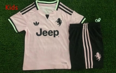 26-27 Juventus Away Pink Soccer Kids/Youth Soccer Uniform-3871