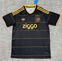 (S-4XL) 26-27 Ajax Away Black Thailand Soccer Jersey AAA-4506