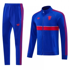 26-27 Manchester United Color Blue Thailand Soccer Jacket Uniform-LH
