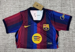 26-27 Barcelona Home Red&Blue Women Navel Revealing Style Soccer Jersey-6723