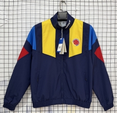 26-27 Colombia Cyan Training Thailand Soccer Trench Coat-8268