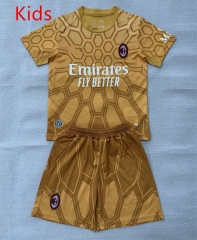 26-27 AC Milan Goalkeeper Yellow Kids/Youth Soccer Uniform-AY