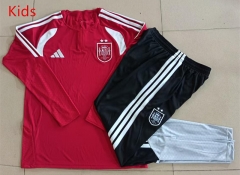 26-27 2 Star Spain Red Kids/Youth Soccer Tracksuit-815