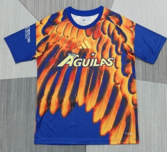 (S-4XL) 26-27 Club América Orange&Blue Thailand Training Soccer Jersey AAA-4927