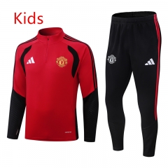 26-27 Manchester United Red Kids/Youth Soccer Tracksuit-411
