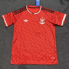 (S-4XL) 26-27 Flamengo 2nd Away Red Thailand Soccer Jersey AAA(Without Chest Ad)-2242