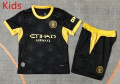 26-27 Manchester City Away Black Kid/Youth Soccer Uniform-9484