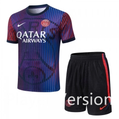 (S-3XL) Player Version 26-27 Paris SG Purple&Blue Thailand Training Soccer Uniform-9926