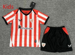 26-27 Athletic Bilbao Home Red&White Kids/Youth Soccer Uniform-6149