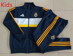 26-27 Real Madrid Cyan Kids/Youth Soccer Jacket Uniform-815