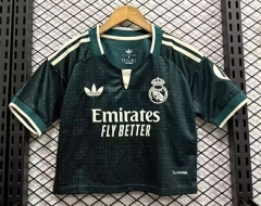 26-27 Real Madrid Away Green Women Navel Revealing Style Soccer Jersey-7411