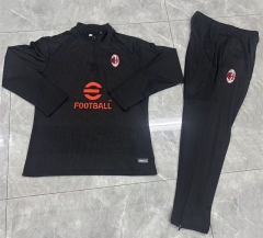 26-27 AC Milan Black Thailand Soccer Tracksuit-411