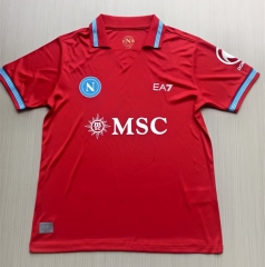 (S-4XL) 26-27 Napoli 2nd Away Red Thailand Soccer Jersey AAA-2483