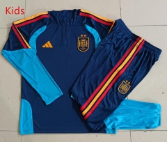 26-27 2 Star Spain Royal Blue Kids/Youth Soccer Tracksuit-815