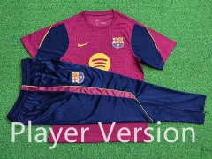 (S-3XL) Player Version 26-27 Barcelona Maroon Thailand Training Soccer Uniform-9926