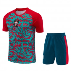 26-27 Portugal Red&Green Thailand Training Soccer Uniform-418